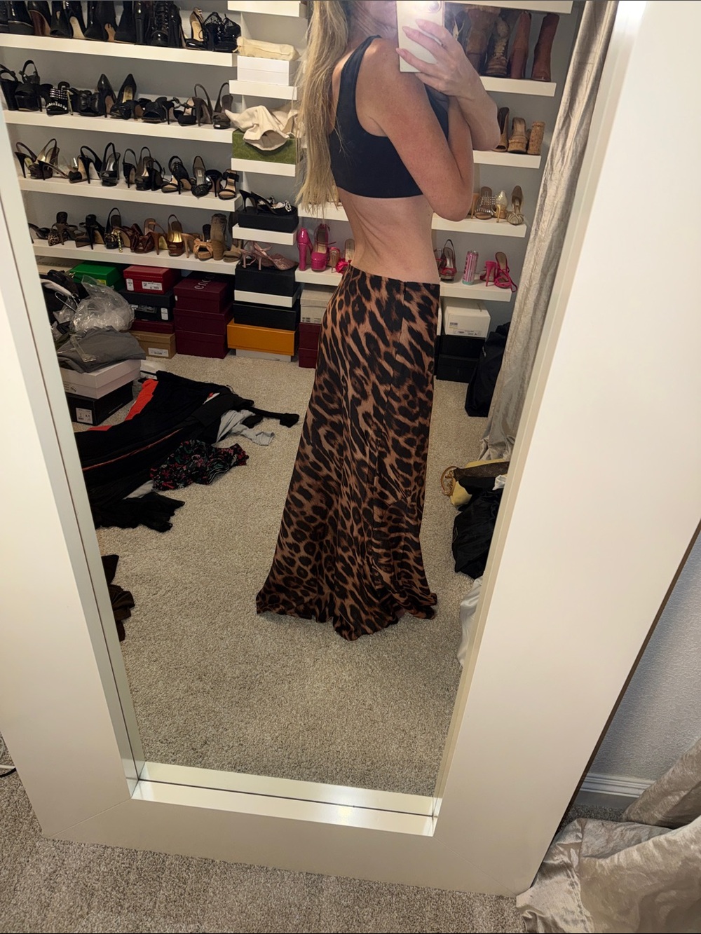 Amazon Leopard Print Maxi Skirt in Brown and Black - Picture 7 of 7